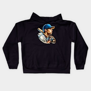 Baseball Player Kids Hoodie